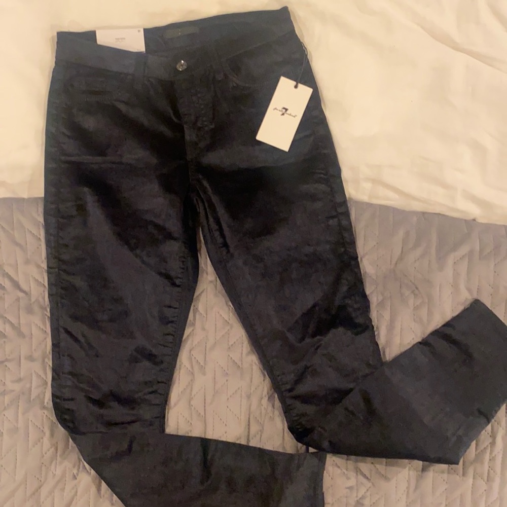 NWT 7 FOR ALL MANKIND NAVY ANKLE SKINNY